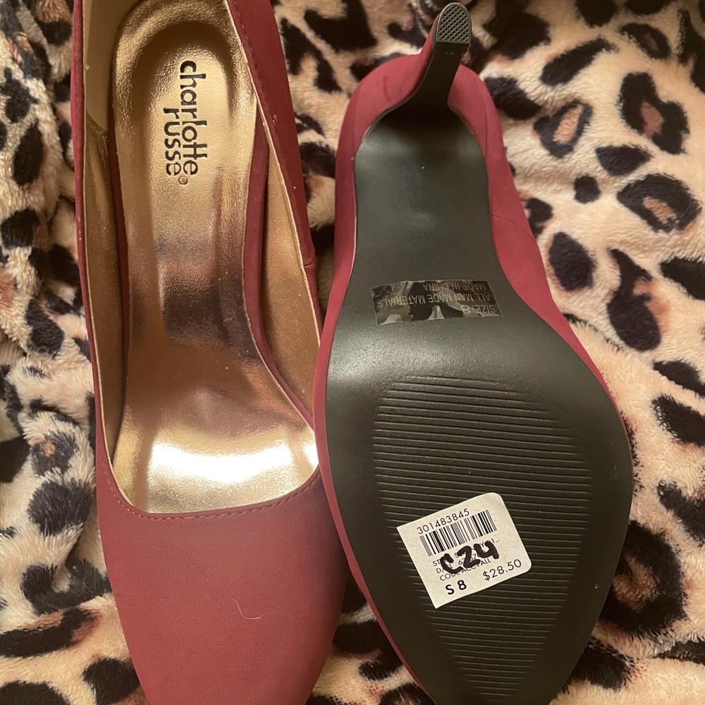 Burgundy pumps